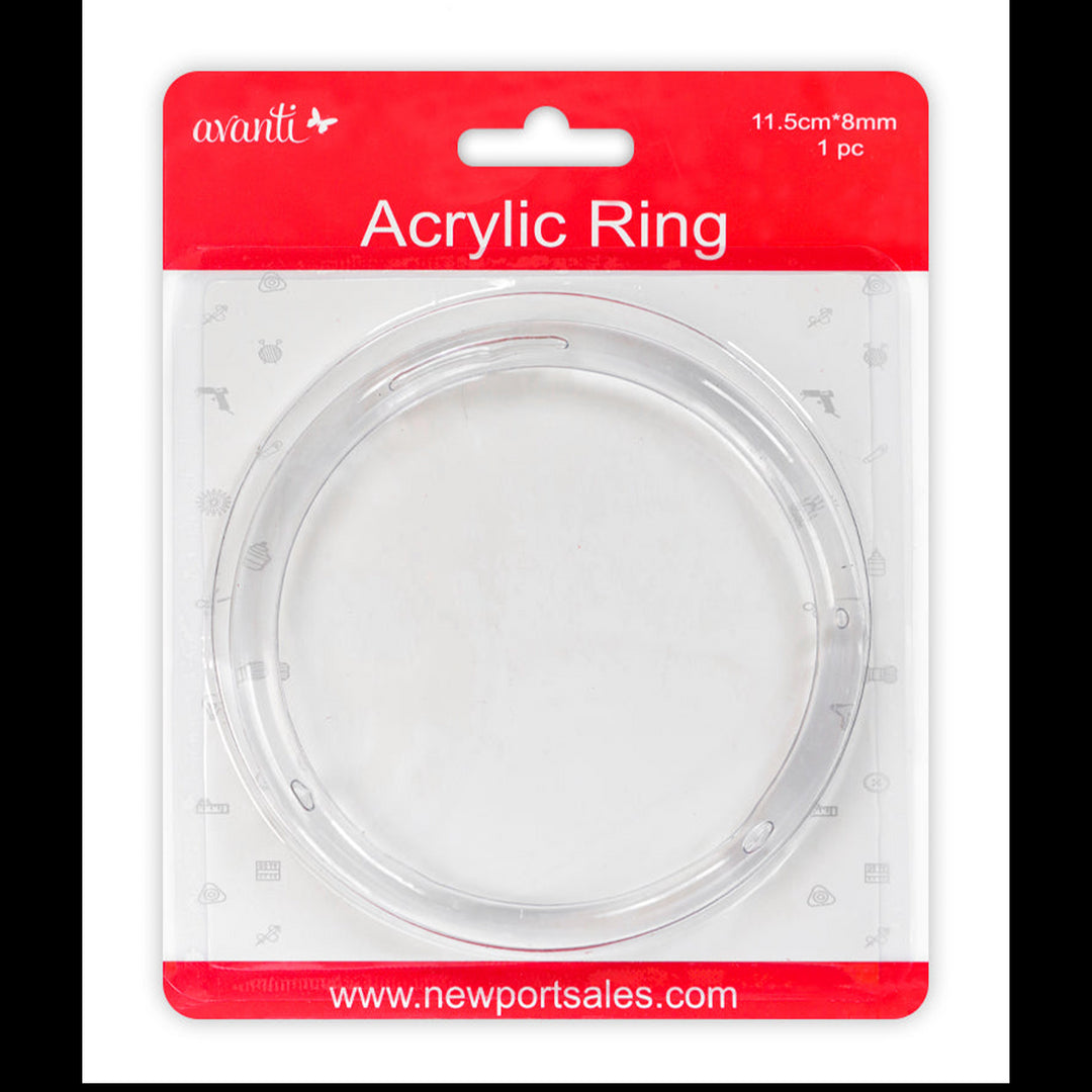 Avanti Clear Acrylic O-Ring, Assorted Sizes – Made in China – Retail