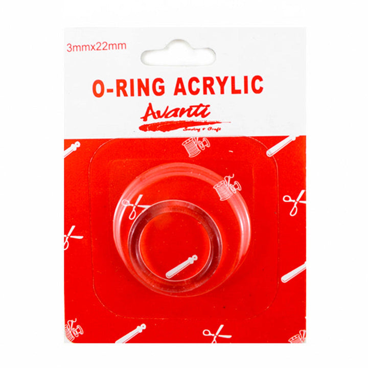 Avanti Clear Acrylic O-Ring, Assorted Sizes – Made in China – 12-Pack