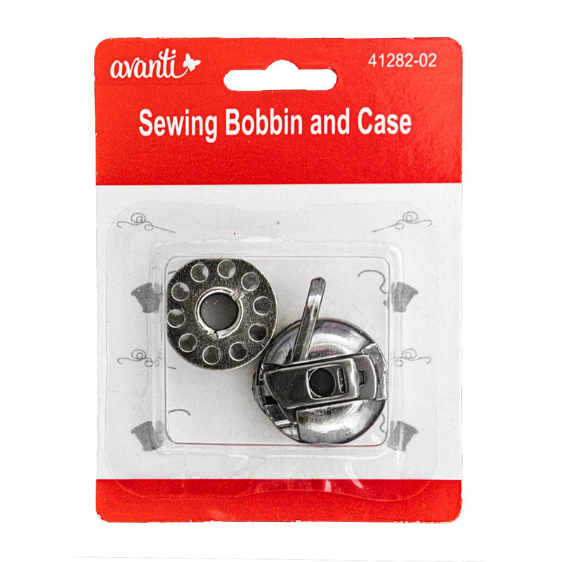 Avanti Sewing Machine Bobbin and Case,  Metal Sewing Bobbins for Craft Sewing, Compa