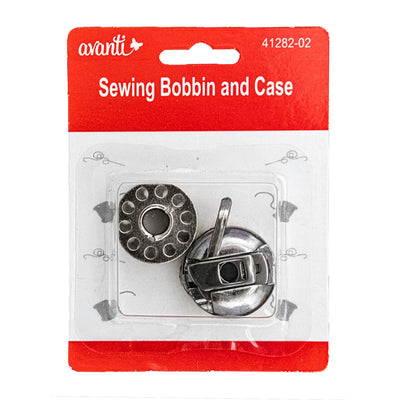 Avanti Sewing Machine Bobbin and Case,  Metal Sewing Bobbins for Craft Sewing, Compa,   12-Pack