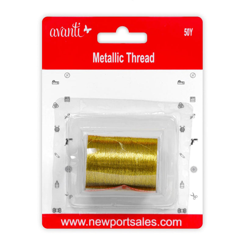 Avanti Metallic Thread for Decorative Sewing,  50 yds,  1 spool,  Gold and Silver -, 12-Pack