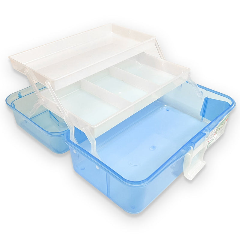 Two-Layer Clear Plastic Storage Box,  11&