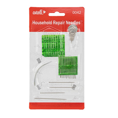 Avanti Set of Household Hand Needles, Variety Needles, Curved Needle and Threader -,   12-Pack