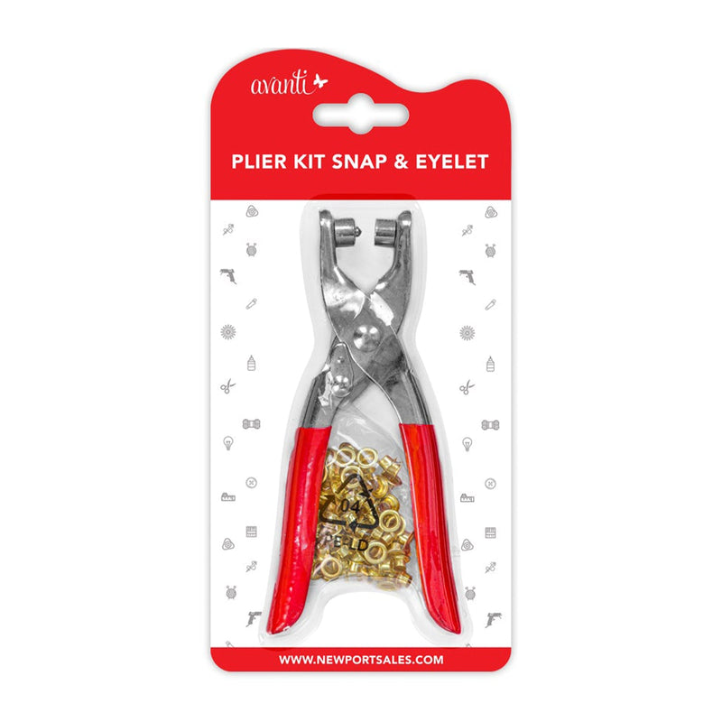 Avanti Set of Metal Hole Punch Plier w/ Snap Buttons (Snap and Eyelet),  Press Tool