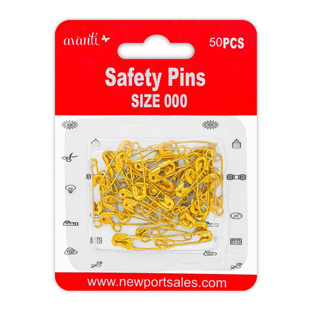 Avanti Safety Pins – 75 pcs Each – 12-Pack (Assorted Sizes & Colors) – Made in China