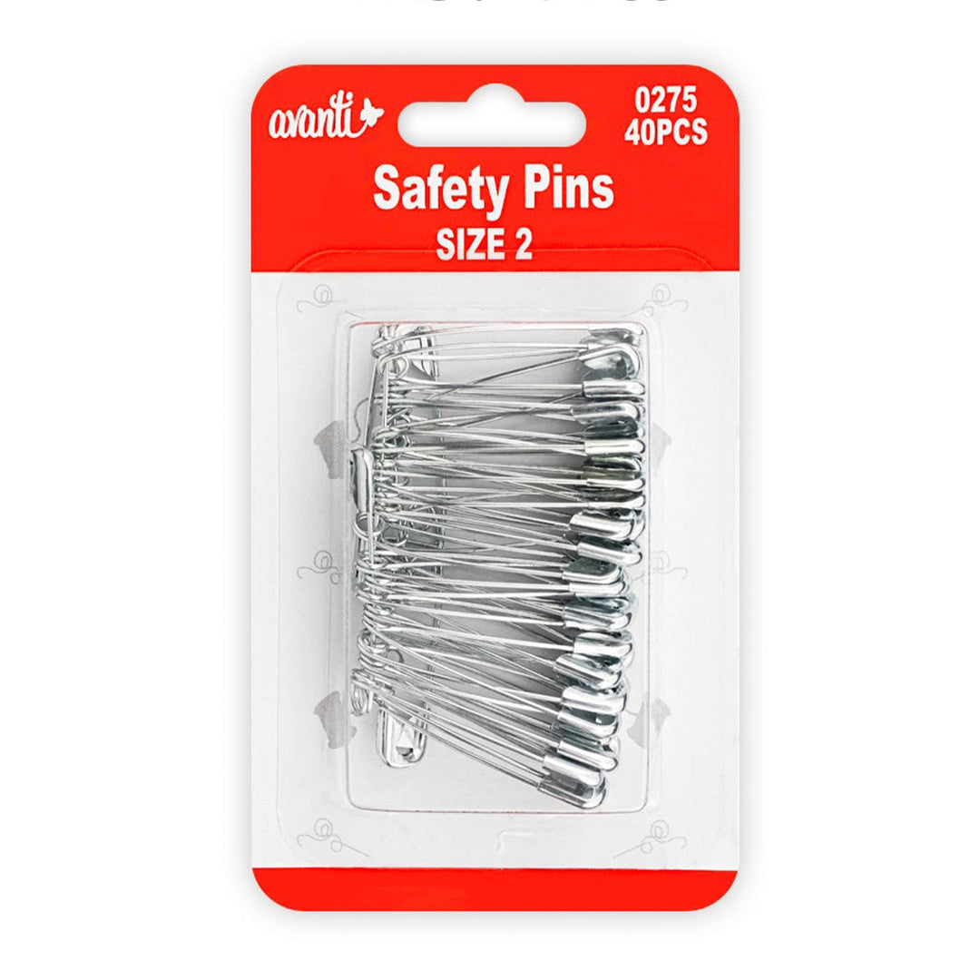 Avanti Safety Pins – 75 pcs Each – 12-Pack (Assorted Sizes & Colors) – Made in China