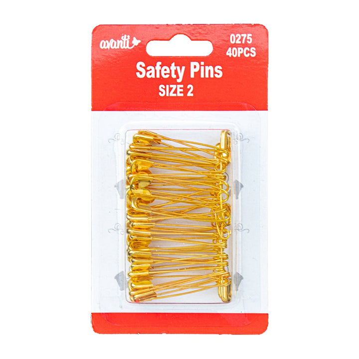 Avanti Safety Pins – 75 pcs Each – 12-Pack (Assorted Sizes & Colors) – Made in China