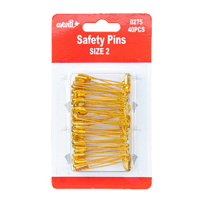 Avanti Safety Pins, Nickel Plated Brass, Silver and Gold Colors (Assorted sizes),   12-Pack