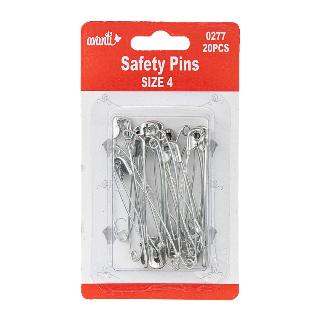 Avanti Safety Pins – 75 pcs Each – 12-Pack (Assorted Sizes & Colors) – Made in China