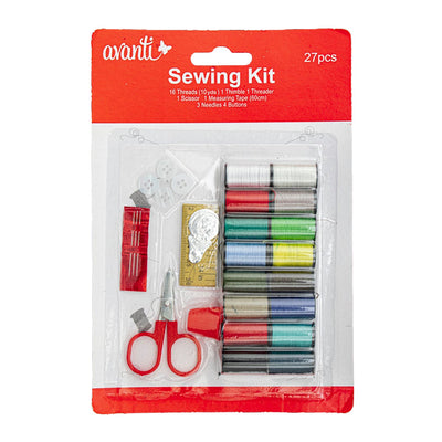 Avanti Sewing Kit,  DIY Sewing Supplies with Mini Scissor, Thimble, Threads, Sewing,   12-Pack
