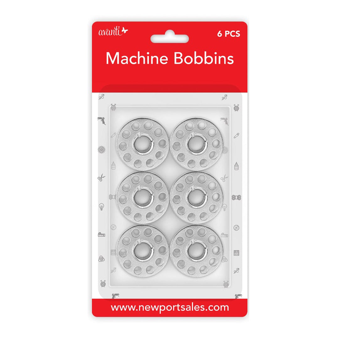 Avanti Sewing Machine Bobbins – Class 15 – 6 pcs Each – 12-Pack (72 Total) – Made in China