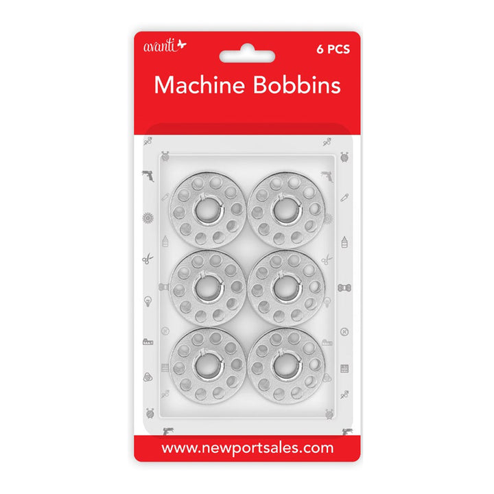 Avanti Sewing Machine Bobbins – Class 15 – 6 pcs Each – 12-Pack (72 Total) – Made in China