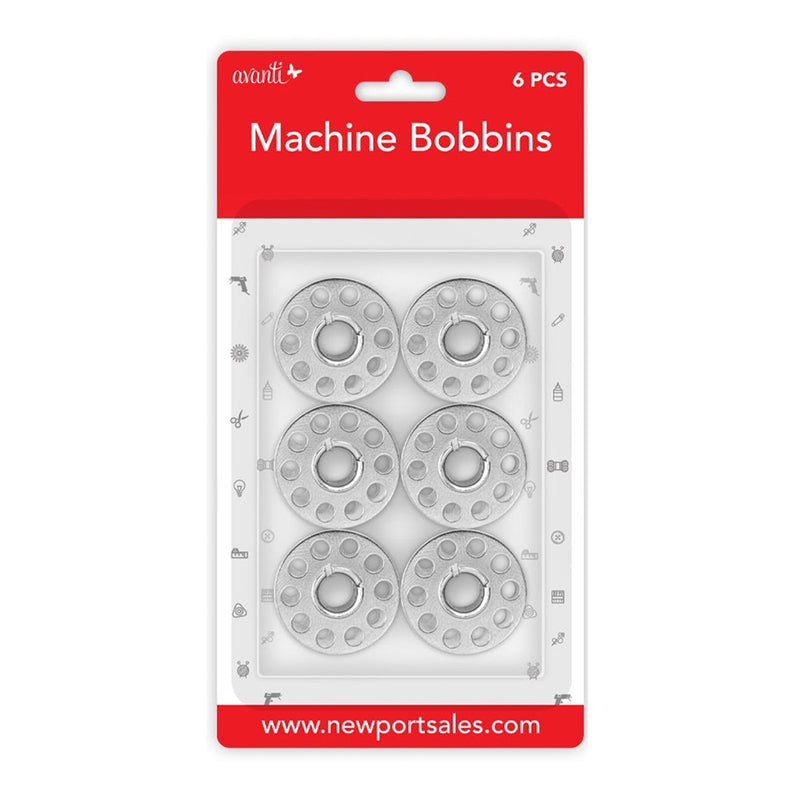 Avanti Sewing Machine Bobbins for Craft Sewing, Compatible with Front Loading,   12-Pack