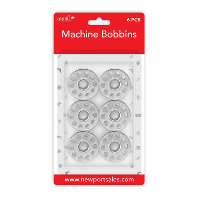 Avanti Sewing Machine Bobbins for Craft Sewing, Compatible with Front Loading,   12-Pack