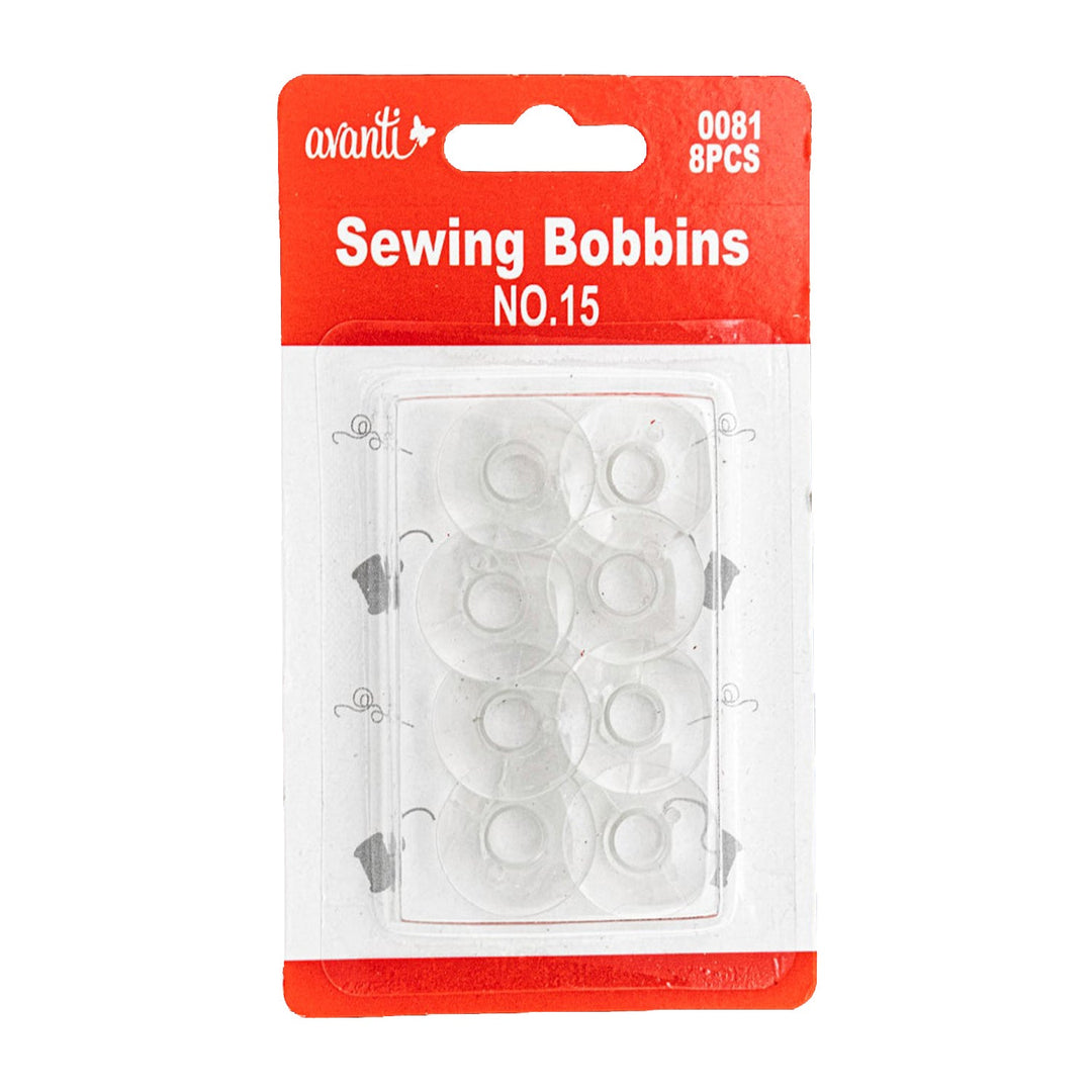 Avanti Sewing Machine Bobbins – Class 15 – 6 pcs Each – 12-Pack (72 Total) – Made in China