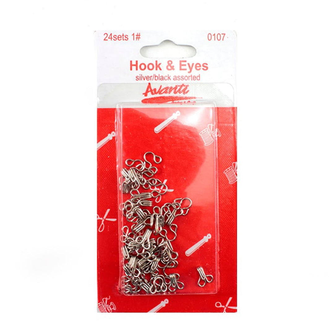 Avanti Sewing Hooks & Eyes Closure Set, 24 Sets - 12 Packs – Made in China