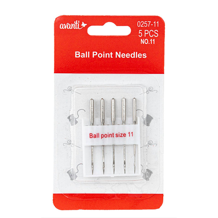 Avanti Needle Ballpoint – 5 pcs Assorted Sizes – 12-Pack – Made in China