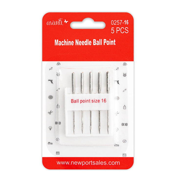Avanti Needle Ballpoint – 5 pcs Assorted Sizes – Made in China – Retail