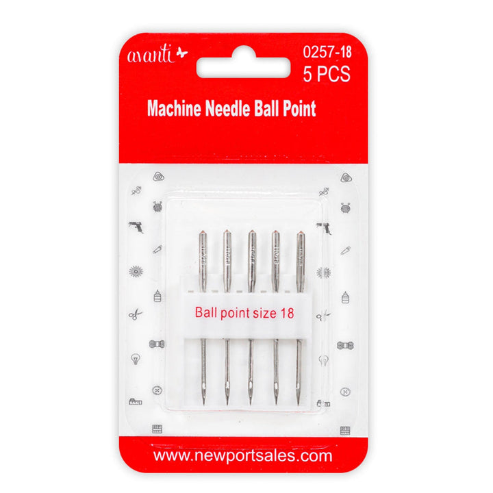 Avanti Needle Ballpoint – 5 pcs Assorted Sizes – Made in China – Retail