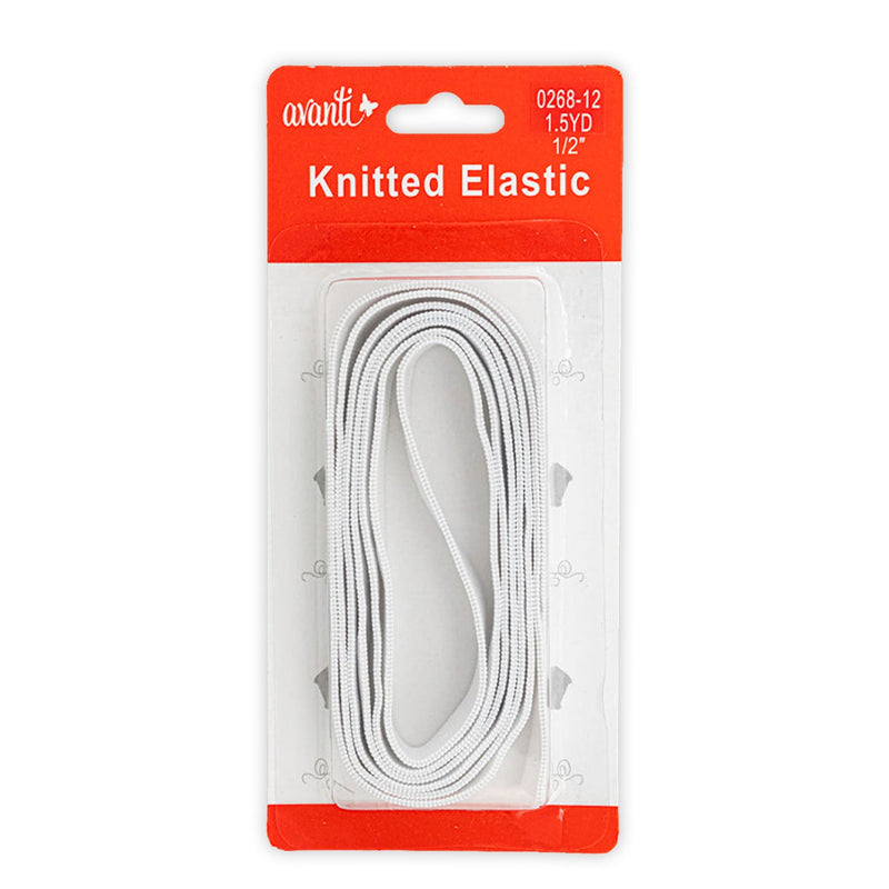 Avanti Knitted Elastic for DIY Projects,  Assorted Sizes,   12-Pack