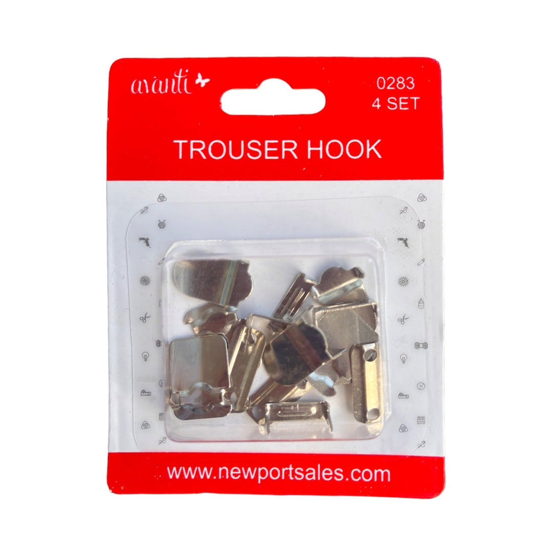 Avanti  Silver No-Sew Hook and Eye Closures with Prong for Trousers and Skirts,   12-Pack