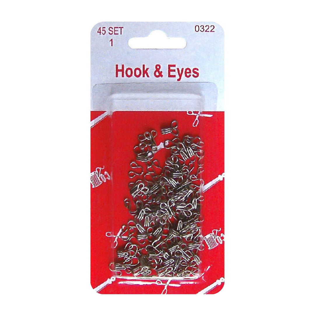 Avanti Sewing Hook &amp; Eye Closure – 45 pcs (4 Sizes) – Made in China – Retail