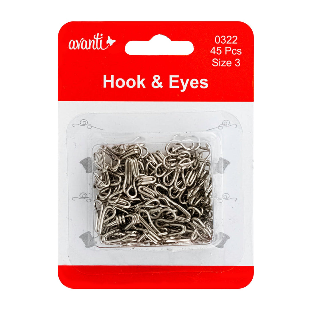 Avanti Sewing Hook & Eye Closure – 45 pcs – 12-Pack – Made in China