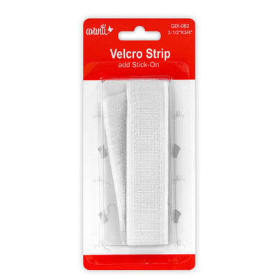 Avanti Velcro Strip,  Tape Fastener Adhesive (3 1/2 in x 3/4 in),   12-Pack