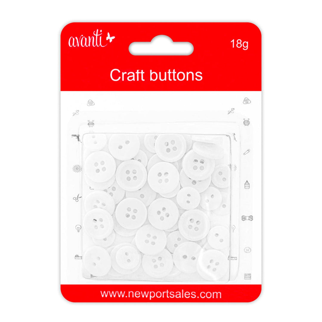 Avanti Assorted Mixed Color Resin Buttons,  2 and 4 Hole Round Craft Buttons for Sew, 12-Pack