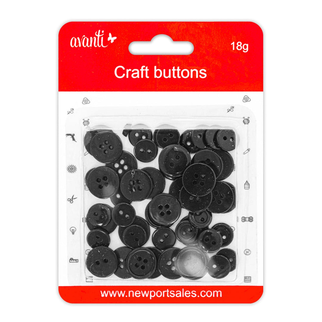 Avanti Assorted Mixed Color Resin Buttons,  2 and 4 Hole Round Craft Buttons for Sew