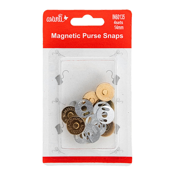 Avanti Thin Magnetic Purse Snap Buttons – 14 mm – Made in China – Retail