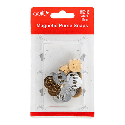 Avanti Thin Magnetic Purse Snap Buttons,  Quality Strong Clasp for Purse 14mm,   12-Pack