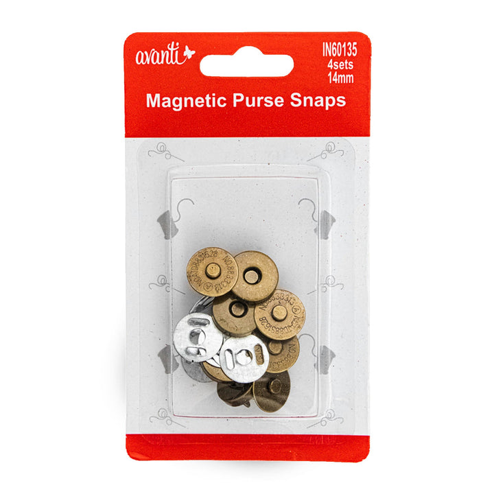 Avanti Thin Magnetic Purse Snap Buttons – 14 mm – Made in China – 12-Pack
