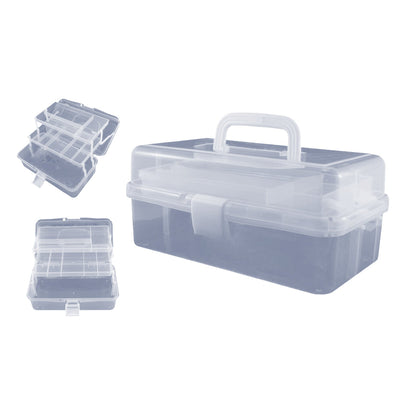 Avanti Three-Layer Clear Plastic Storage Box,  Tool Box,  Multipurpose Organizer and,    5-Pack