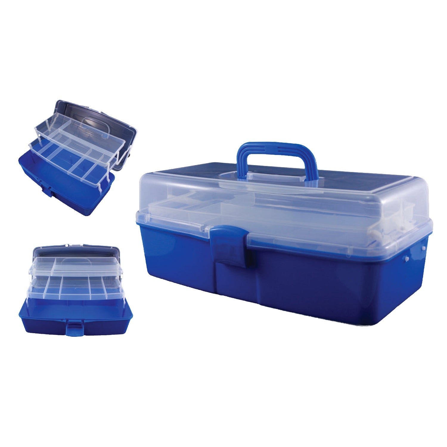 Avanti Three-Layer Clear Plastic Storage Box, Tool Box, Multipurpose Organizer and