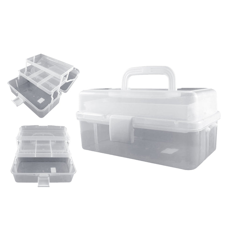 Avanti Three-Layer Clear Plastic Storage Box,  Tool Box,  Multipurpose Organizer and,    5-Pack