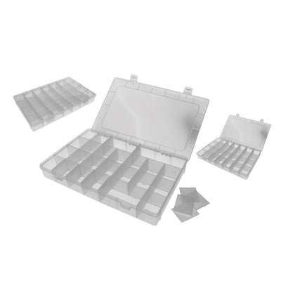 Avanti Clear Plastic Storage Box,  Organizer,  Portable Case,  34.5 x 21.5 cm,   10-Pack
