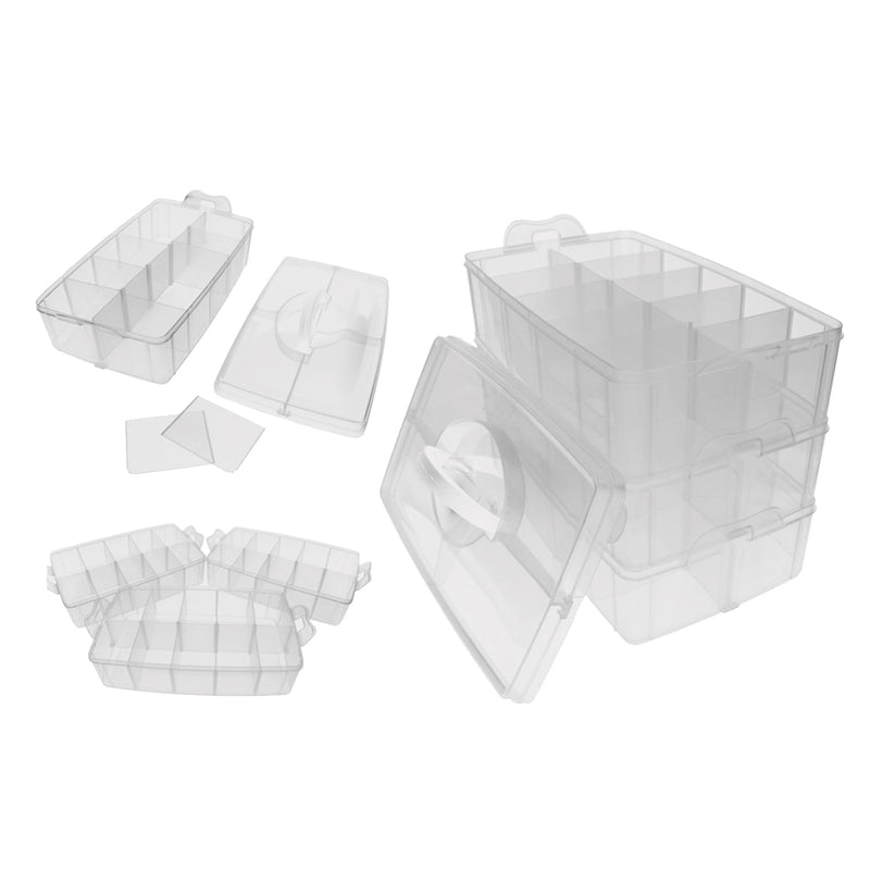 Avanti , Clear Plastic Storage Box , Organizer , Portable Case ,  19 x 24 CM