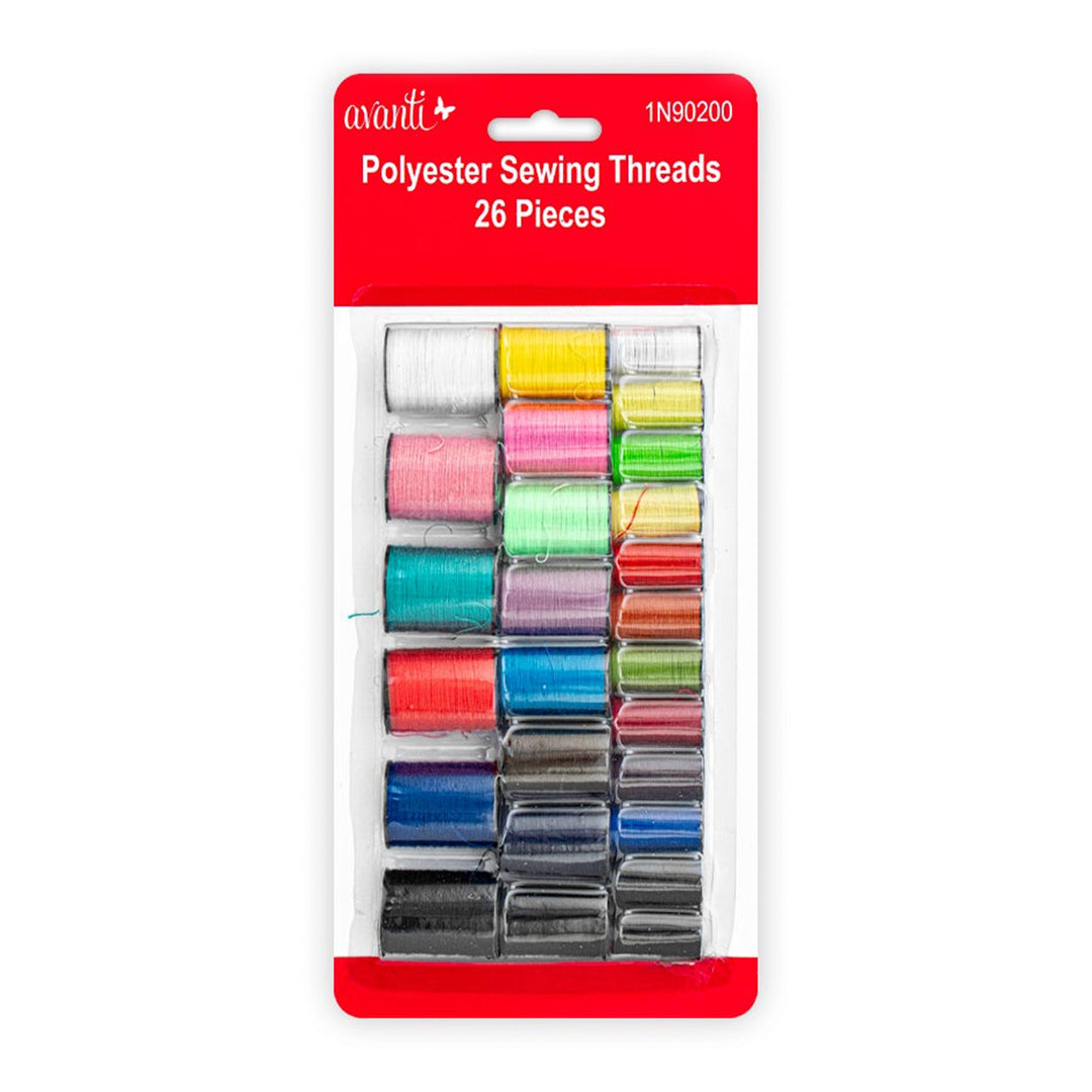Avanti 26-Piece Polyester Sewing Threads Set – 12-Pack – Made in China