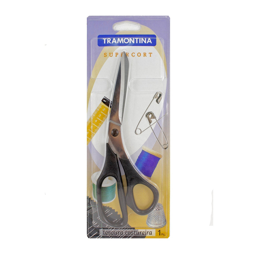 All-Purpose 8" Scissors with Professional Comfort Grip, Straight Office Craft Scissors for Sewing or DIY, Black