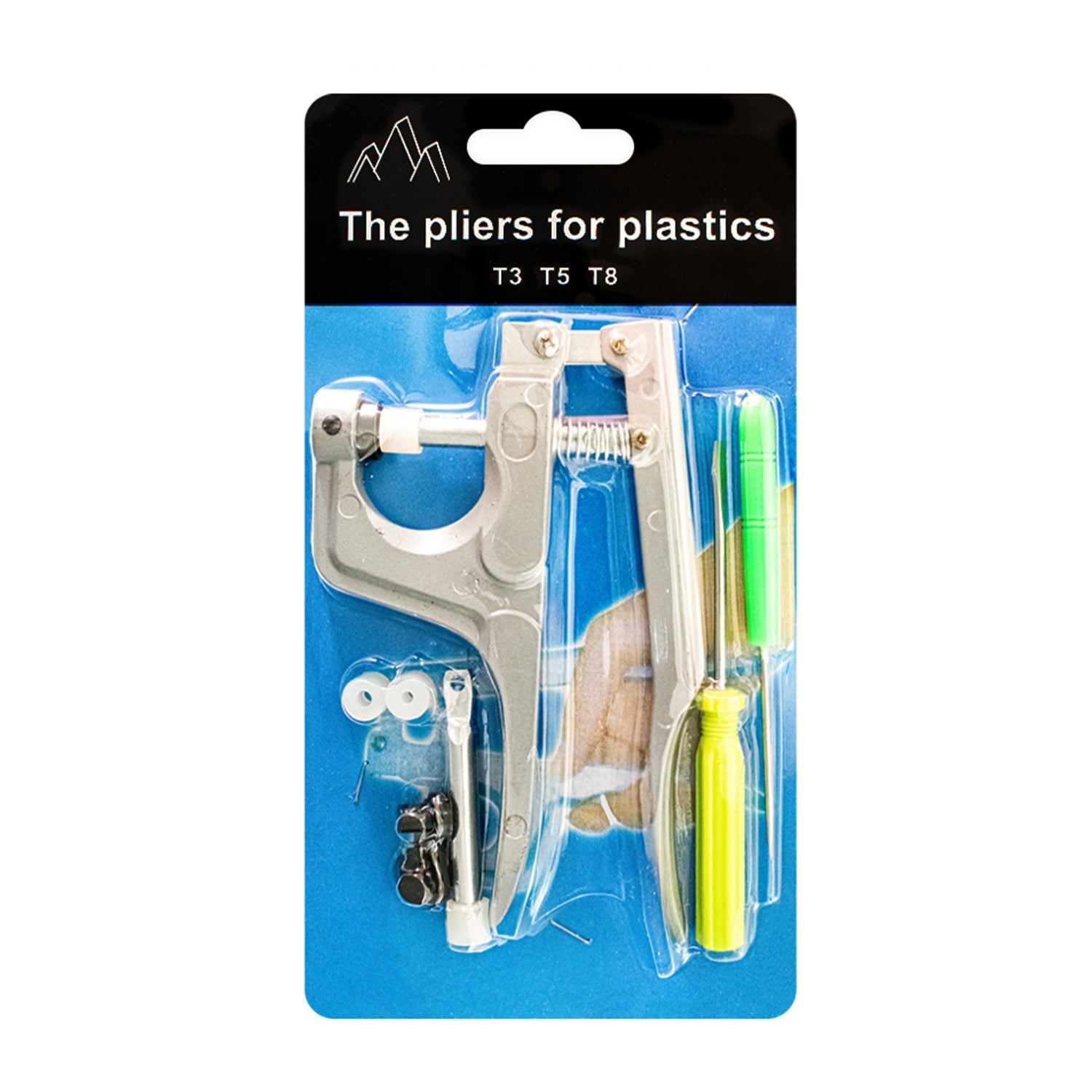 8 Pcs Snap Pliers Kit, T3 - T5 - T8 Snap Fastener Kit Round Shape
