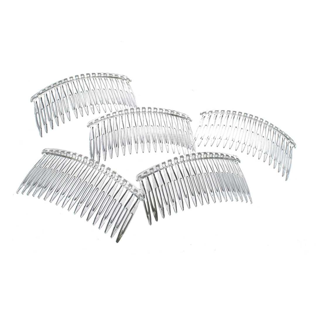 50 Pc Plastic Teeth Hair Combs, 18 Teeth Tortoise Side Comb Hair Accessories for Fine Hair, Transparent