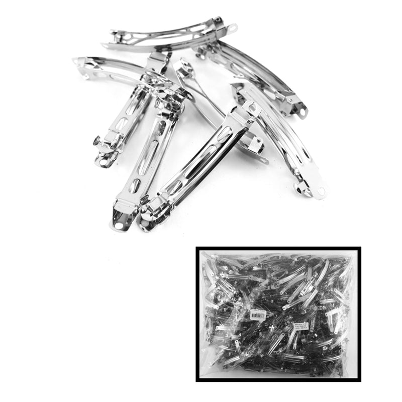 500 Pcs Metal Barrette Snap Hair Alligator Clips, Iron French Clips, 7 cm