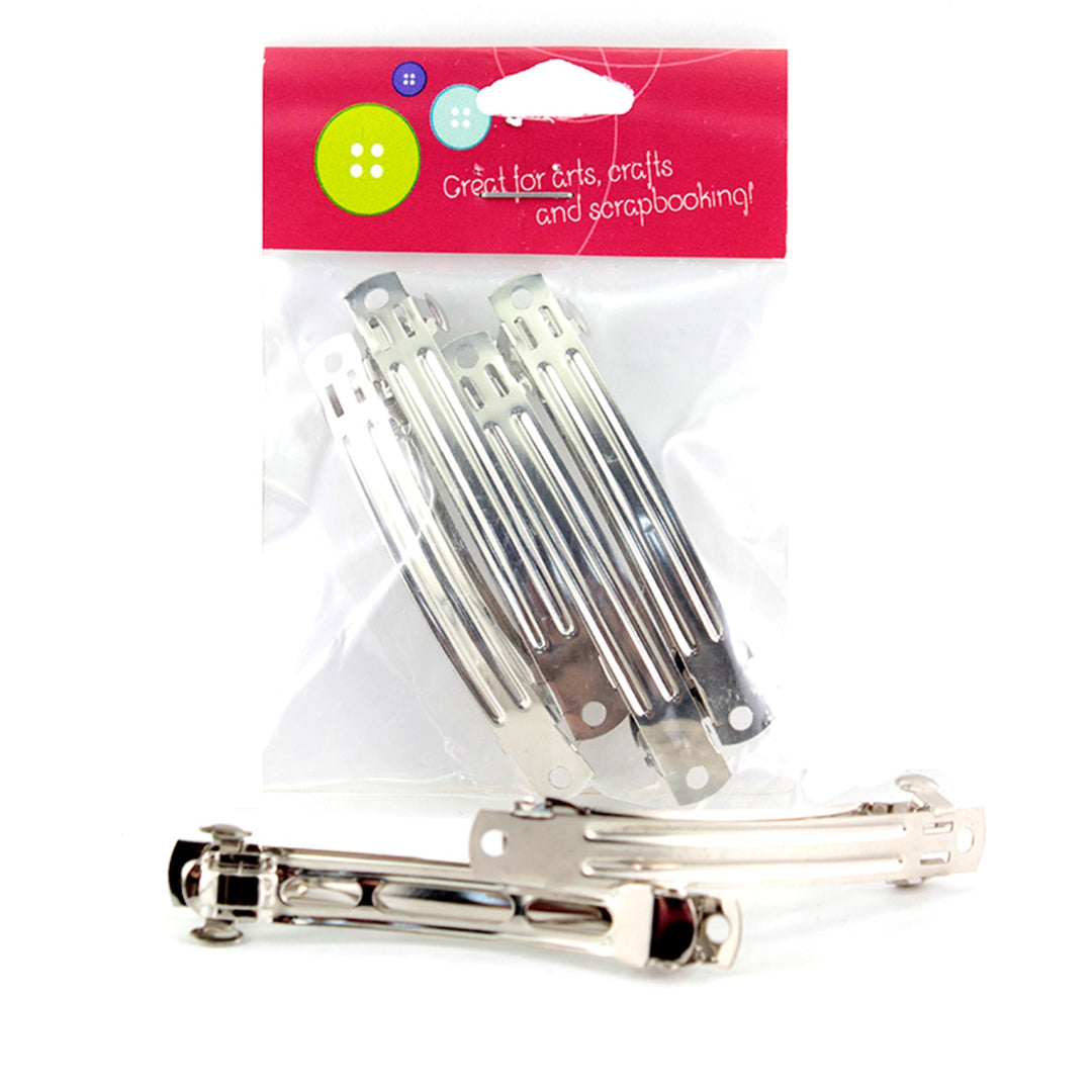 4 Pcs Metal Barrette Snap Hair Alligator Clips, Iron French Clips, 2 5/8" 12 pack