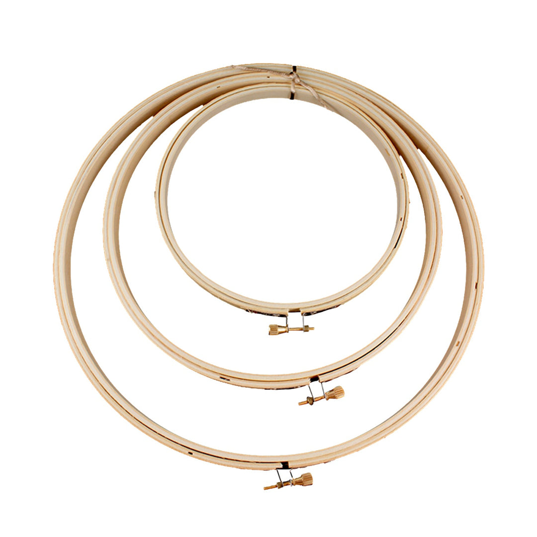 Embroidery Hoops, Wood Circle Cross Stitch Hoop Ring 10, 8 & 6 Inches, 12 pack of 3 pcs