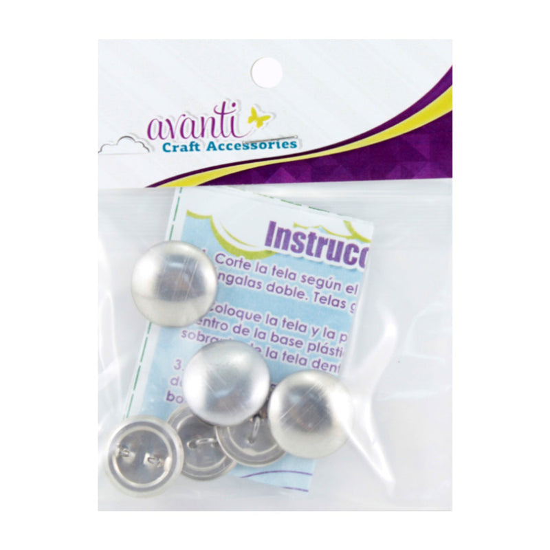 Fabric Cover Buttons, Size 30 (3/4 in, 19 mm), 6 pcs, 12-Pack
