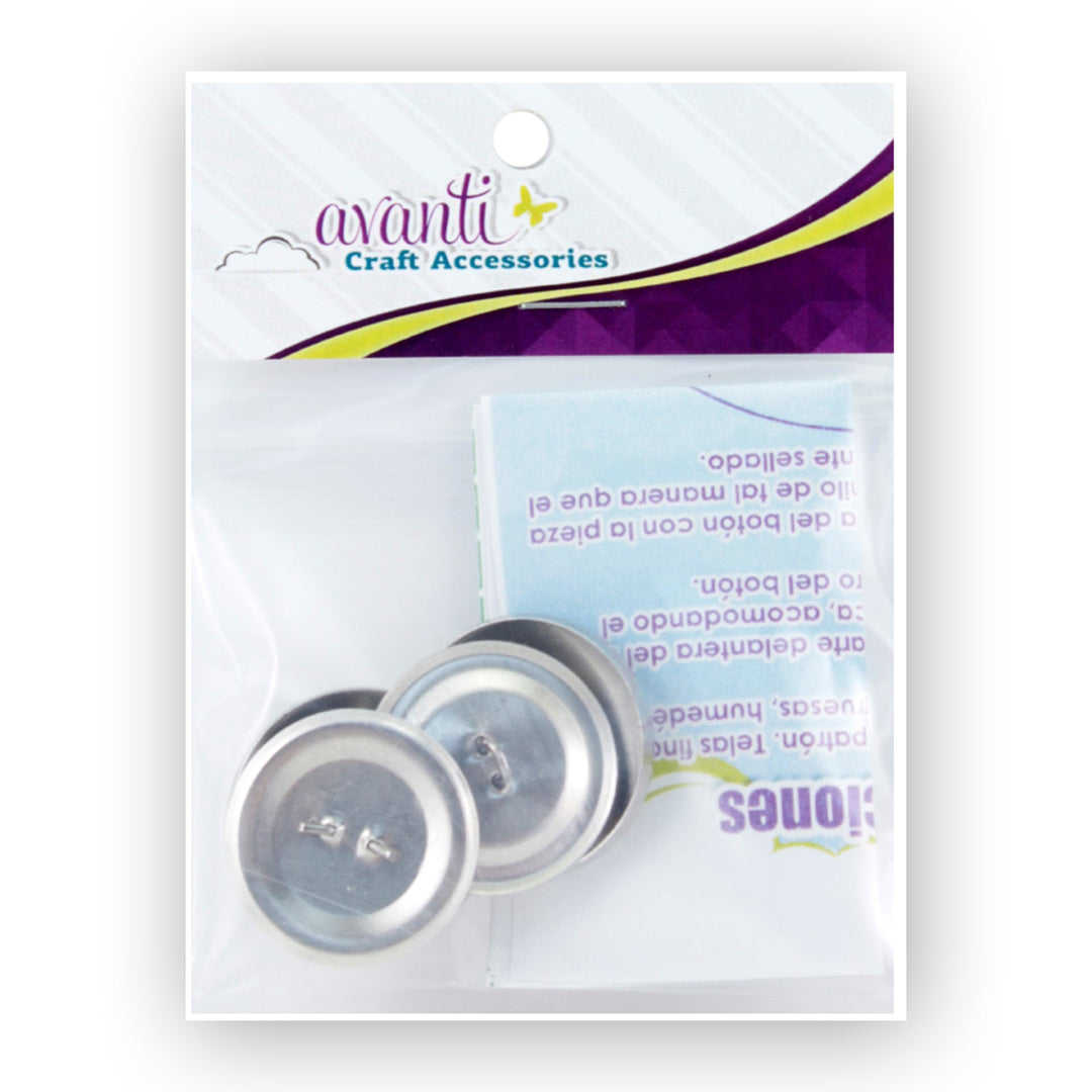 Fabric Cover Button, Size 45 (1 1/8 in / 28mm), Round, 4 pcs, 12-Pack