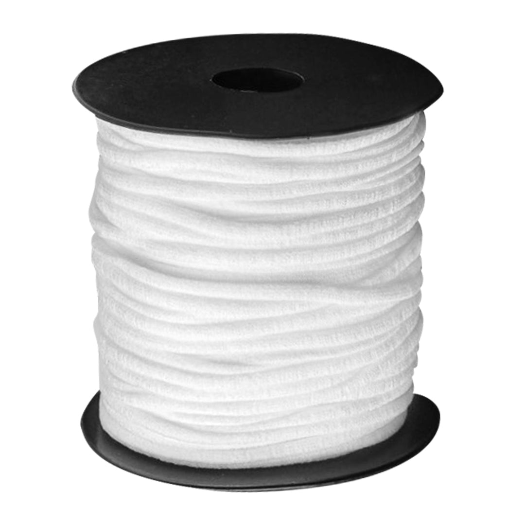 Elastic Roll Round Shape,  3mm,  50 yds,  White