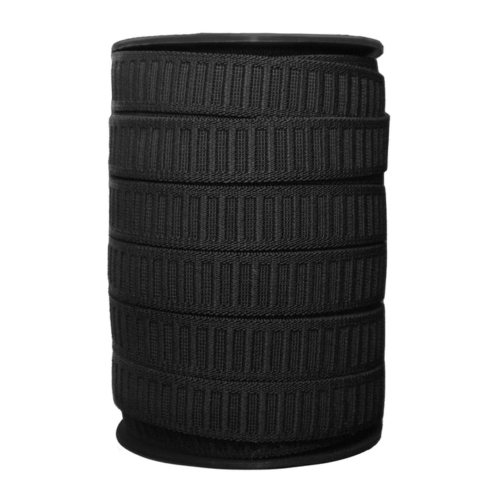 Avanti Heavy Duty Elastic Roll, 1 inch, 36 Yards, White & Black