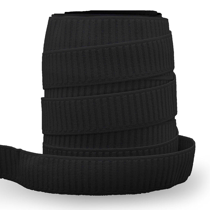 Avanti Heavy Duty Elastic Roll, 1 1/2 inch, 33 Yards, White & Black